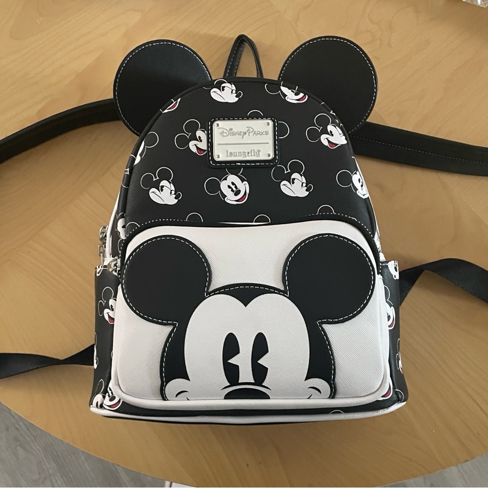 Loungefly Disney Parks Mickey Mouse Black and White Backpack